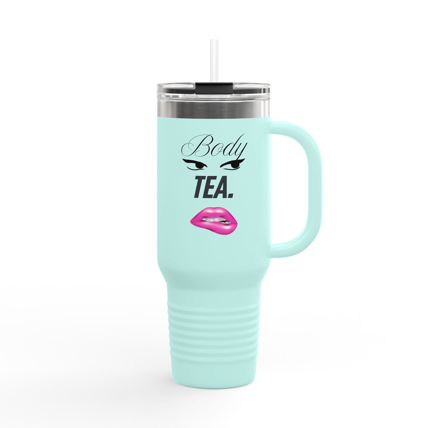 Travel mug/Stanley cup style - Cute Body Tea Design for Hot & Cold Beverages